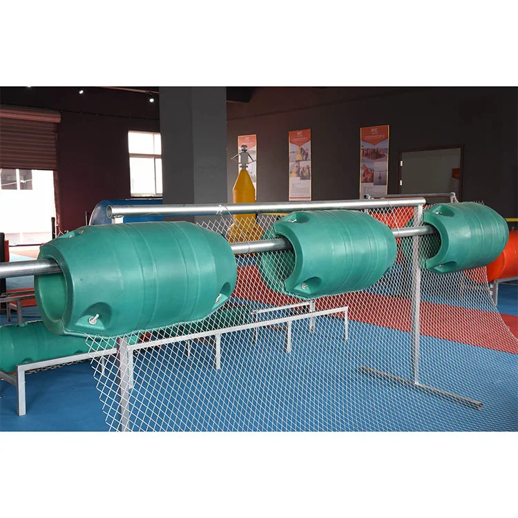 Direct Manufacture HDPE Rotomoulded Marine Pontoon PE Floating Trash Barrier with Piston for Water Seaweed Fence Boom