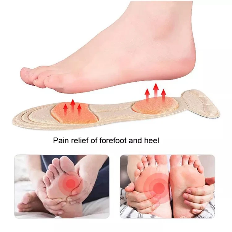 High Quality 5d Massaging Sponge Comfort High Heel Insoles For Foot