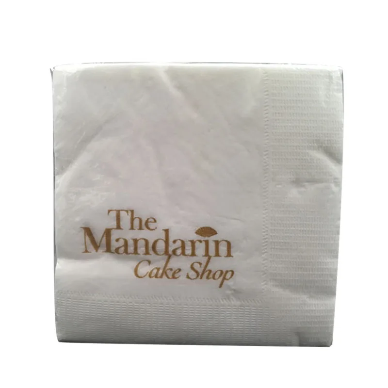 Одноцветная печатная салфетка, бумажный стол, посуда, Сервиз с логотипом