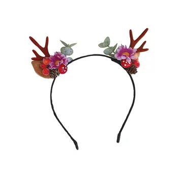 Christmas Headband Hair Accessories Deer Ears For Kids Adult Christmas Party Deals Santa Xmas Hair Band Clasp Headwear