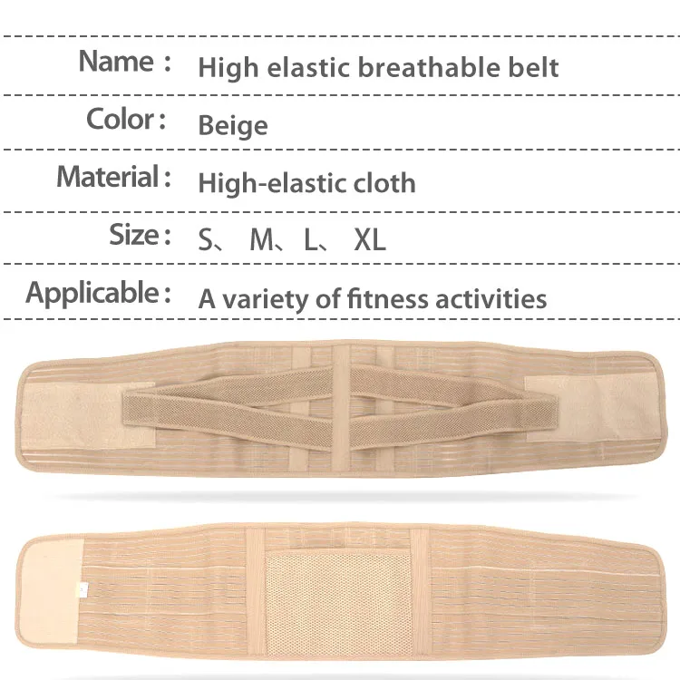 Breathable Mesh Lower Back Waist Support Brace Lumbar Waist Support Belt for Relieving Low Back Pain