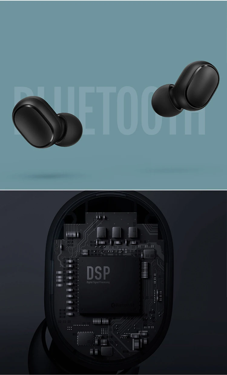 Original Xiaomi Earphones Noise Cancelling With Mic Gaming Headset Touch Redmi AirDots 2 Wireless Earbuds