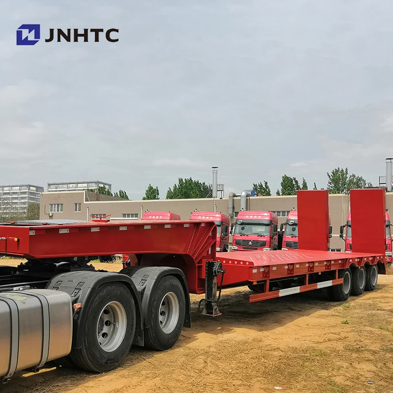 60-100 тонн 3-6 осей тяжелый бульдозер раздвижной прицеп низкорамный грузовой трейлер
