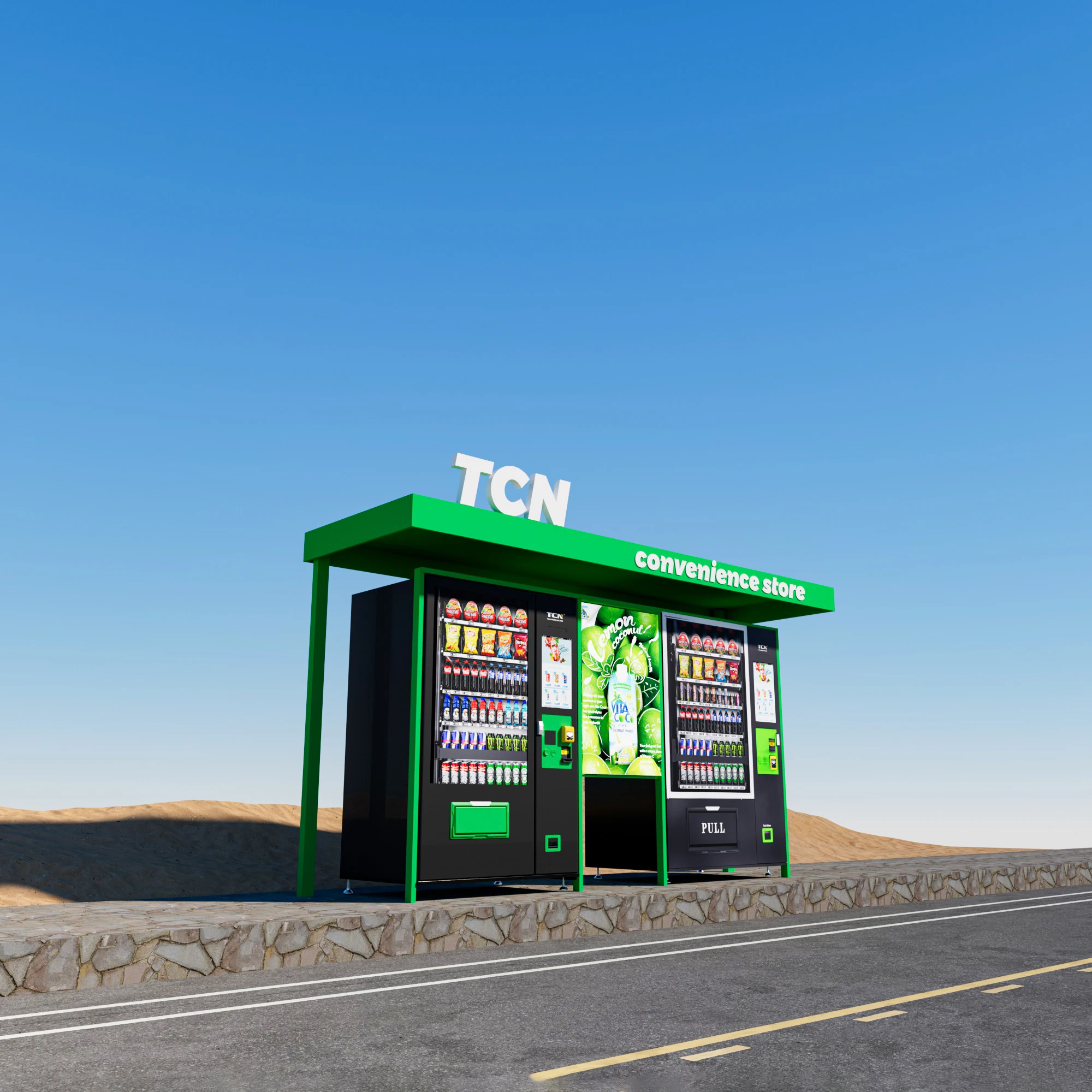 TCN Europe Unmanned Convenience Store Vending Machine Snacks Drinks Combo Vending Machine