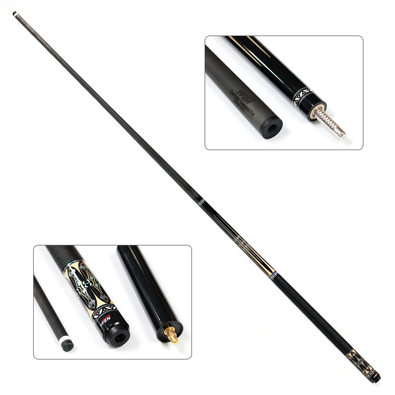 Yfen Billiard Pool Cue | 100% Full Carbon Fiber Shaft, 19-21oz