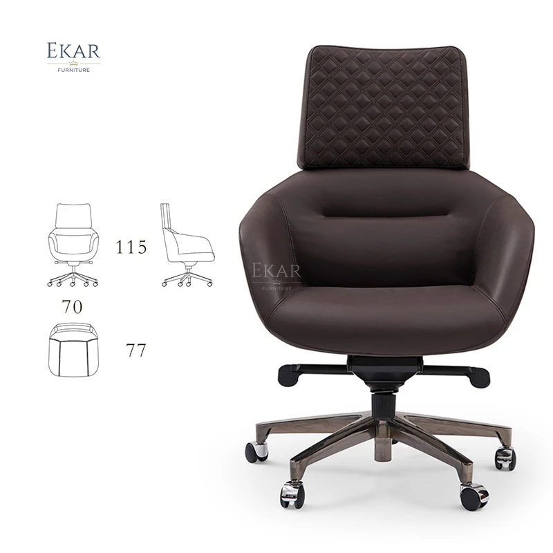 EKAR FURNITURE luxury Leather comfortable Chair modern executive office Chair manufacture