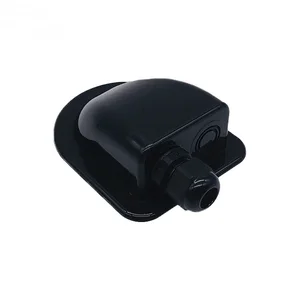 Outdoor Waterproof ABS Plastic Black Single Solar Cable Glands Plate Systems for Caravan RV Marine