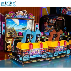 Coin Operated Arcade Shooting Simulator 100" Lcd Super Robison 4 Player Shooting Game Machine With Motion