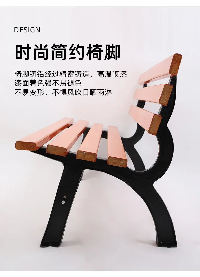 Best Quality wooden bench without backrest made of Anticorrosive wood details