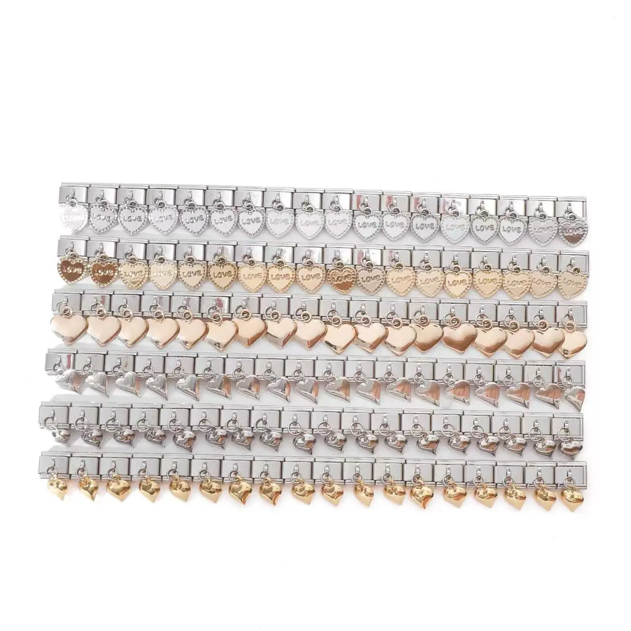 Charm Link Italien Orque Baleine 9mm En Acier Inoxydable - Module Pour Bracelets Italiens - Couleur Cuivre