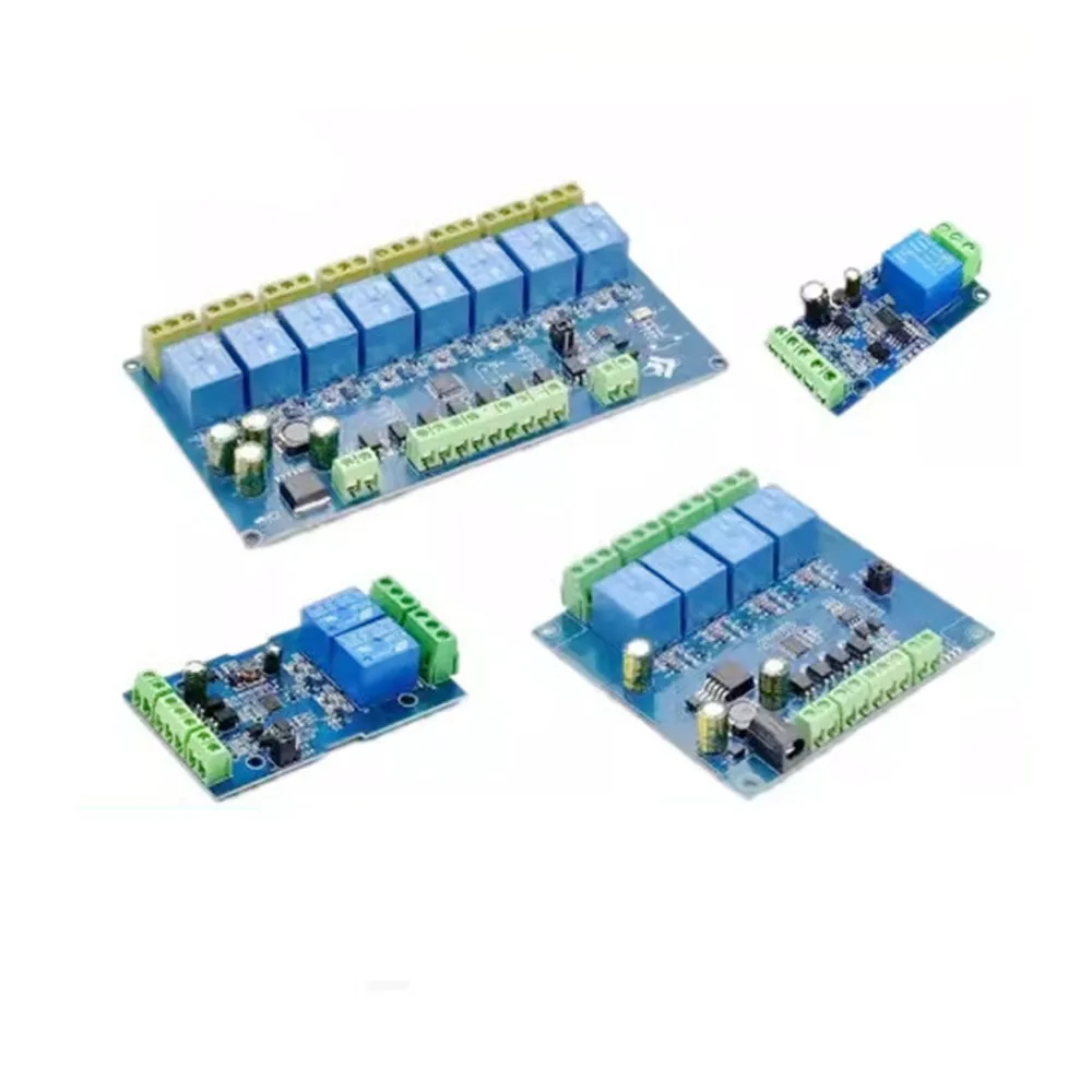 Modbus RTU 1/2/4 Channel Relay Module – 7-24V RS485/TTL UART Switch Input