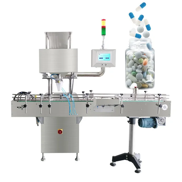 8 Channel Fully Automatic Candy Tablet Capsule Electronic Counting Machine Automated Tablet Capsule Counter