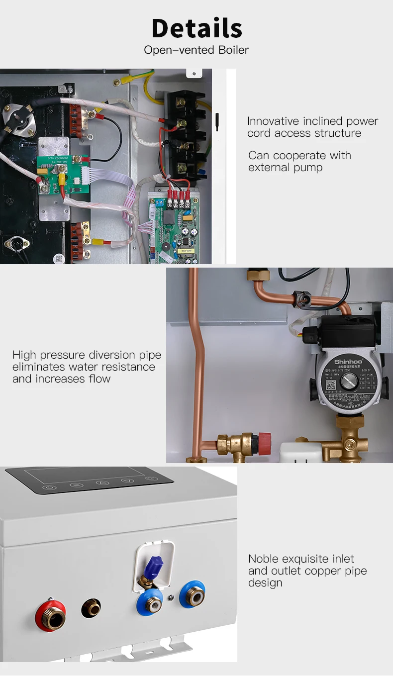 Jnod Wall Mounted Electric System Boiler Wifi Control On Demand Floor ...