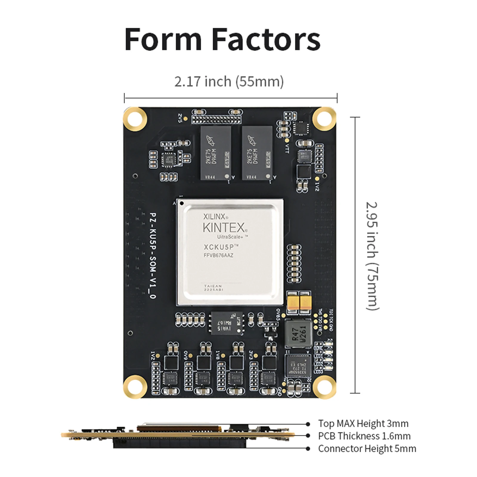 Puzhi PZ-AU15P-SOM FPGA Core Development Board - Xilinx Artix