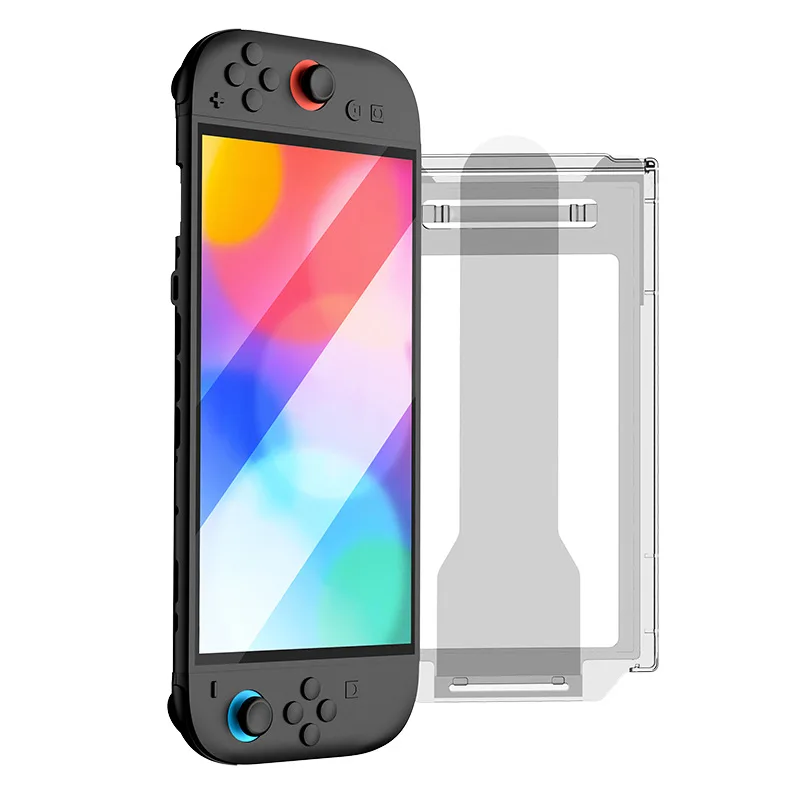 product laudtec dustproof game console film protector artifact set screen high definition transparent tempered glass film for switch 2-4
