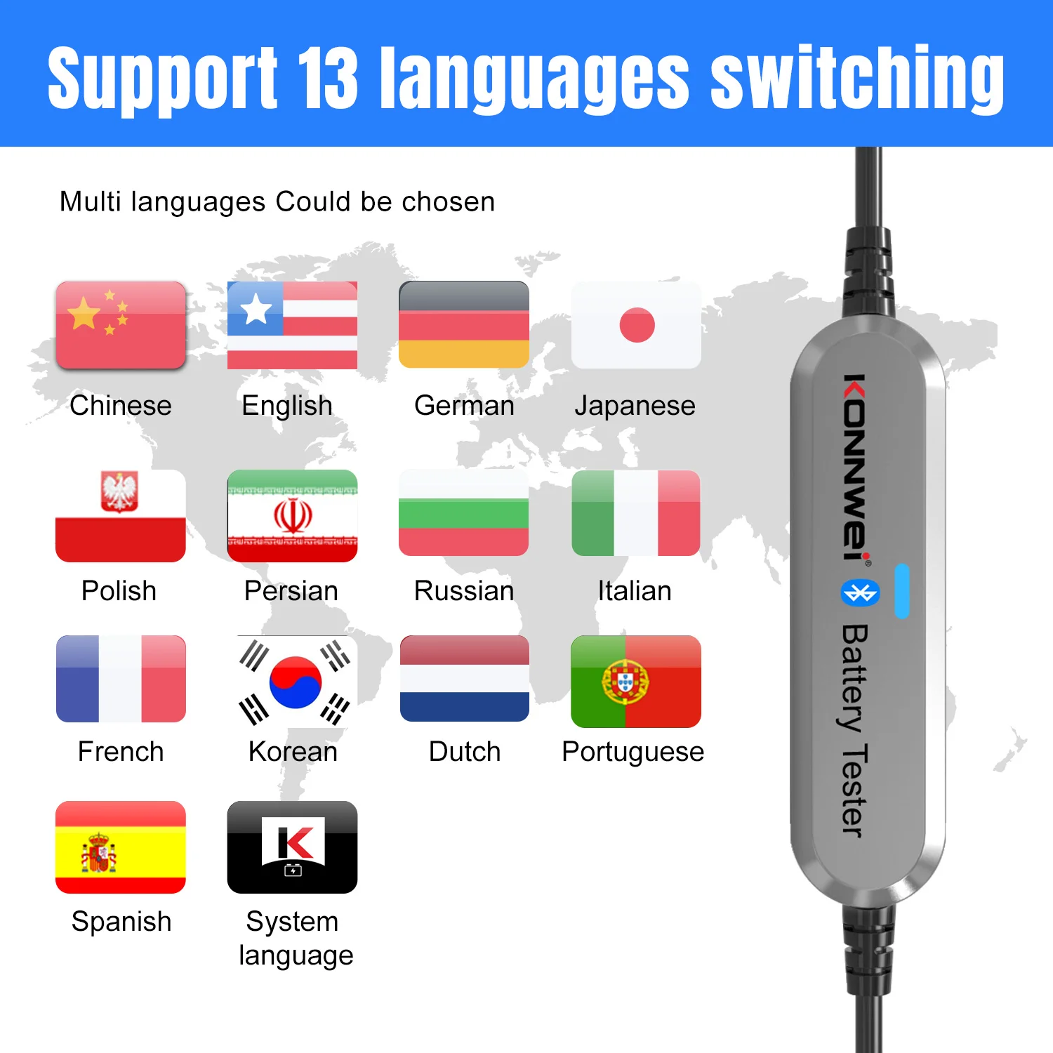 BM2 Bluetooth 4.0 Monitor Batteria BM2 Bluetooth - Tester Per Auto 12V Con App Per Telefono BM2 App Telefono - Foto 4