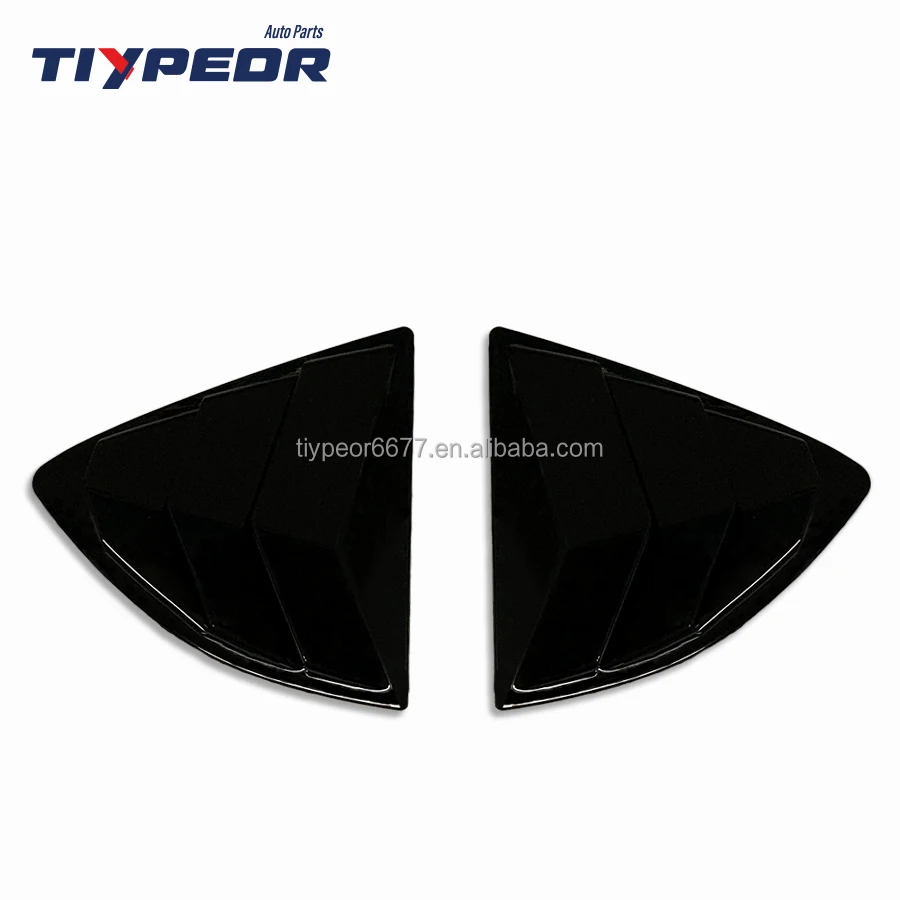 product tiypeor glossy black window louver vent cover for honda city 2021   side vent window quarter louver cover-3