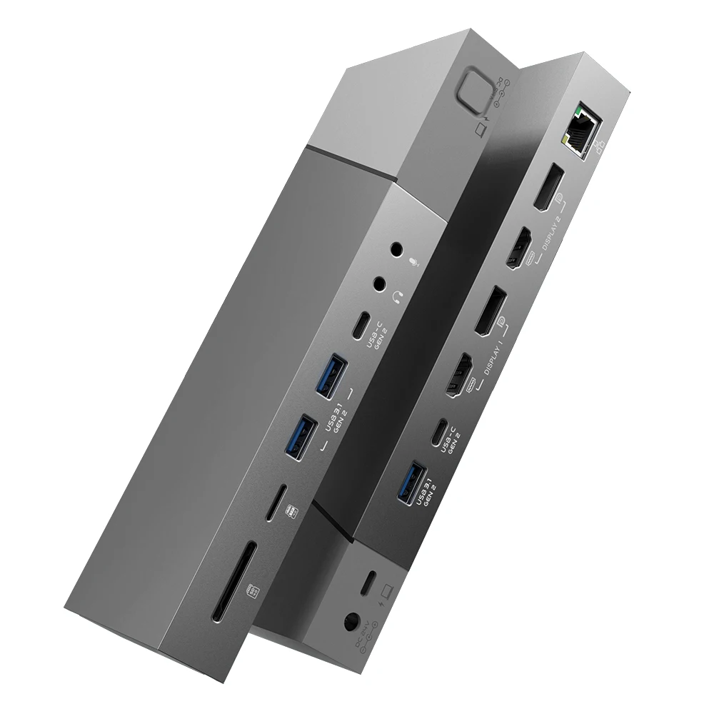 Multifunctional Displaylink Monitor Extender 5K 60HZ 4K 30HZ 16 in 1 USB Gen 2 10Gbps PD 60W USB Hubs Desktop Docking Station