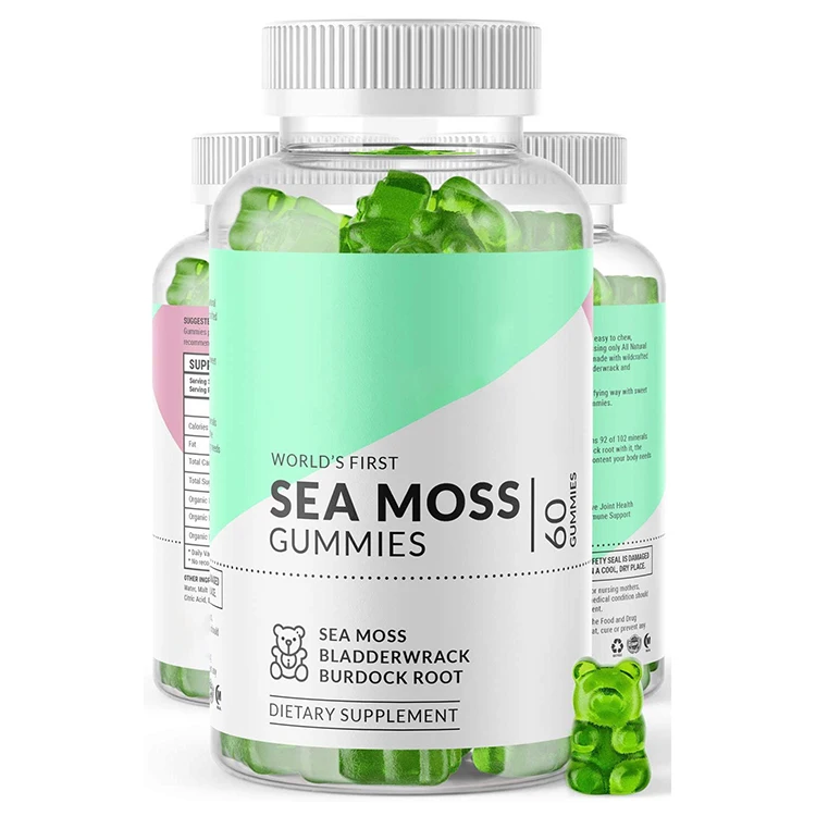 Sea Moss gummies Organic Burdock Root gummies Sea Moss and Bladderwrack gummies Seamoss Raw Supplement
