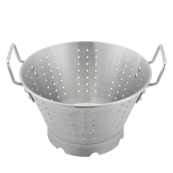 DaoSheng Factory Customized Food Grade Fruit Drainer Vegetable Strainer Stainless Steel Colander With Handle