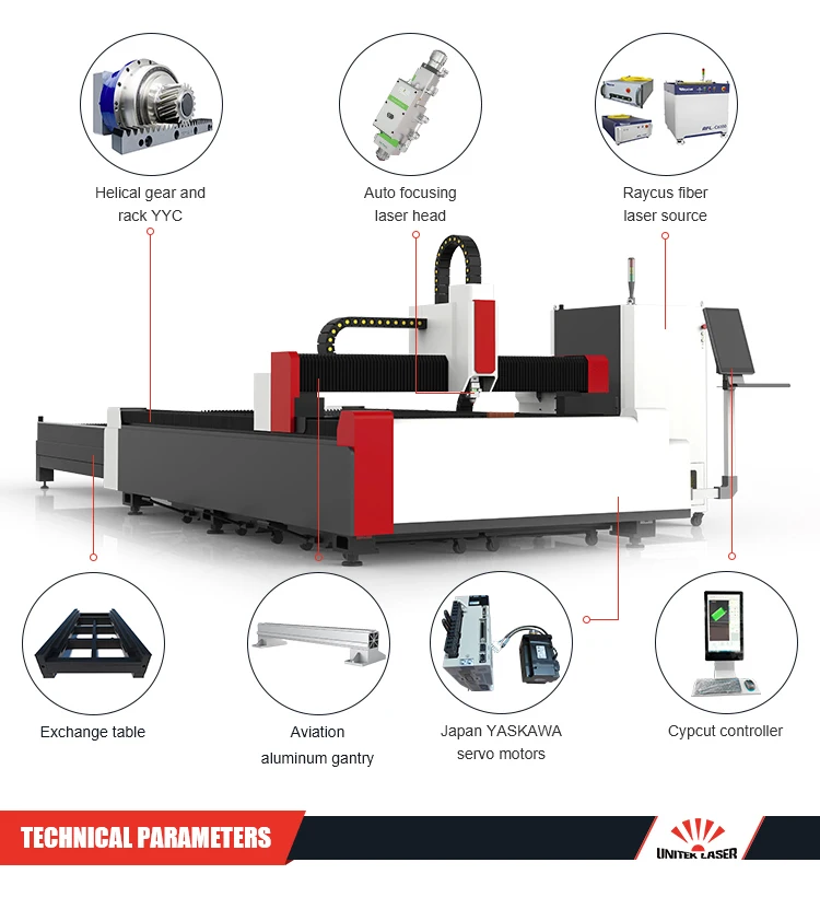 4020 6000w 8000w 12000w Cnc Fiber Laser Cutting Machine With Dual Table ...