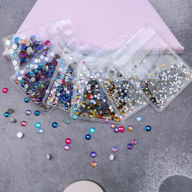 Hot Sale Ss4 Ss30 Electroplated Mixed Color Packet Glass Crystal