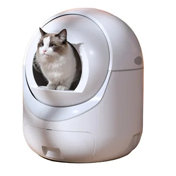 Extra Large Plastic Automat Smart Cat Litter Box Jumbo Self-cleaning ...