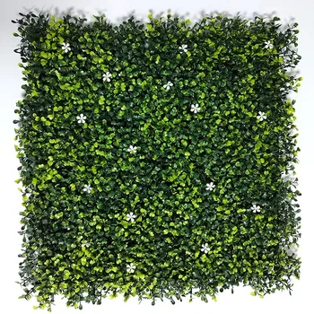 Customized Size Uv Protection Artificial Boxwood Panel Mat Leaf Green Boxwood Roll Panels For Garden Decoration