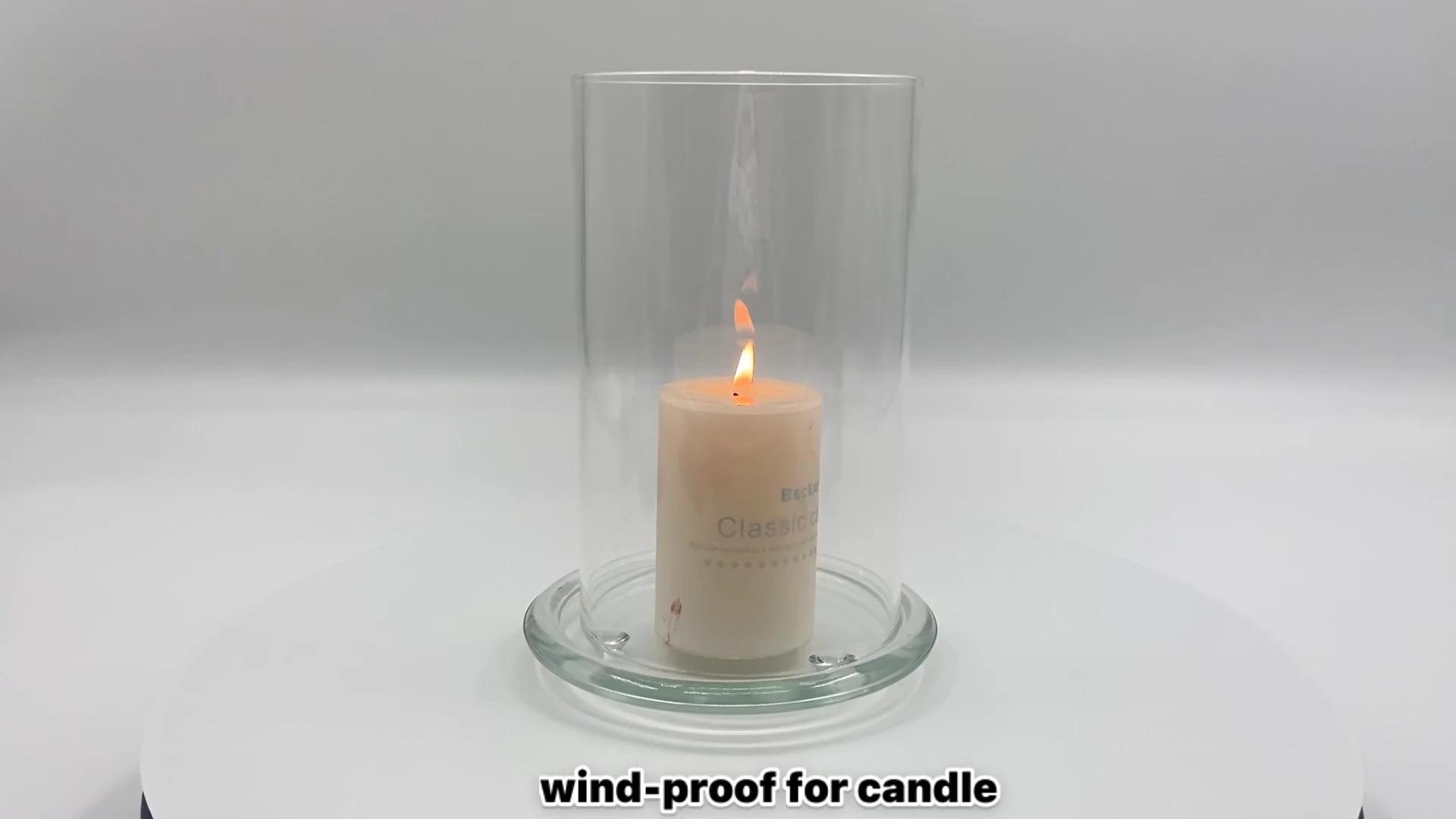 Wholesale Tall Cylinder Glass Candle Holders Chimney Tubes With Both Ends Open For Pillar 6041