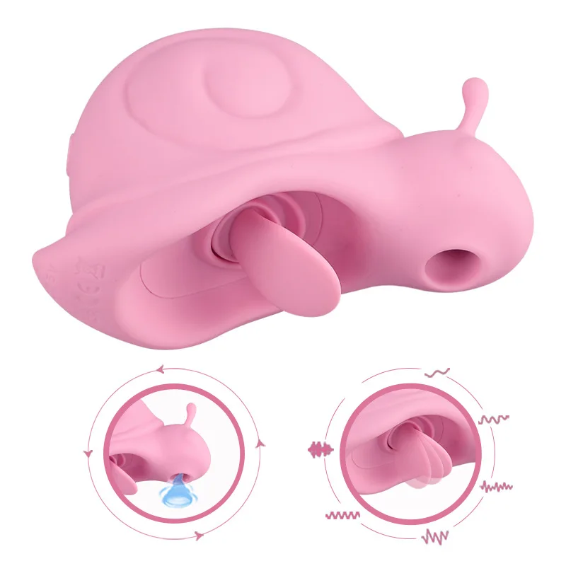 3 in 1 Rose Vibrator Tongue Licking G Sport Sucking Snail Vibrator Dildo  Toy for Women Sex Toys