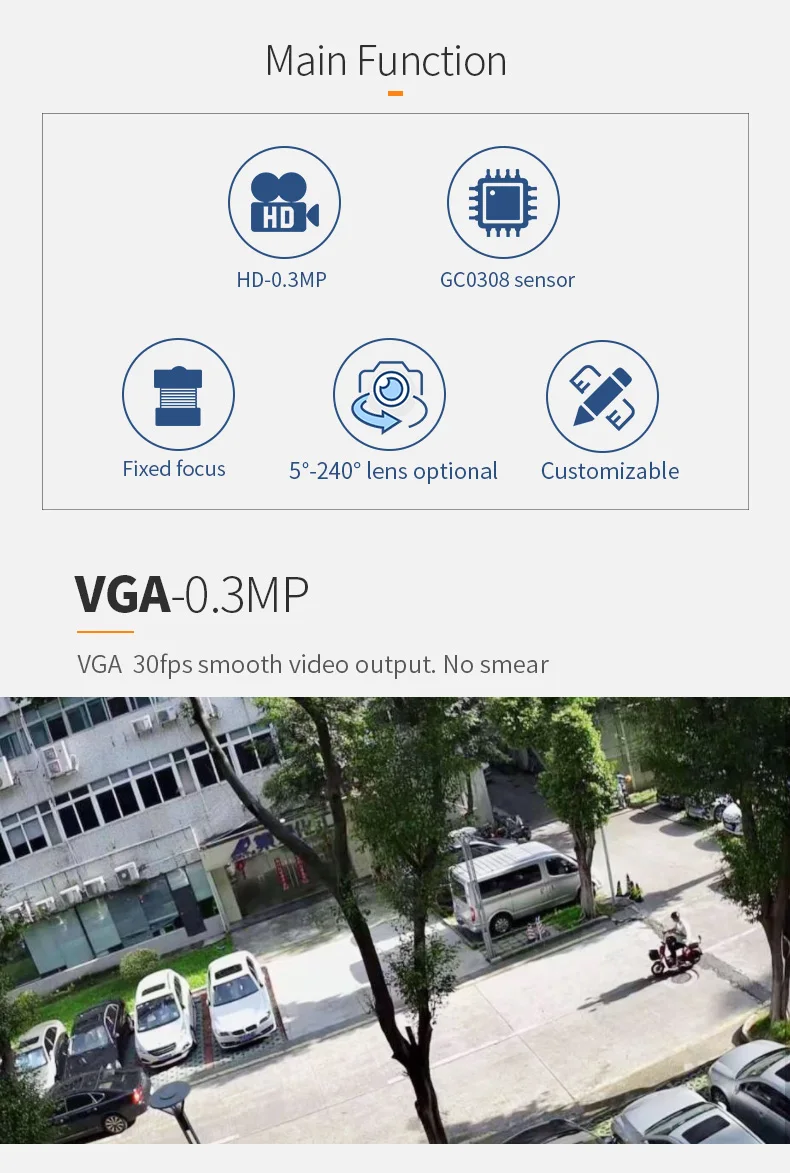 DGZX Mini Size DVP Interface Wide Angle 0.3MP GC0308 ESP32 Camera Sensor Module Ultra-low Light Finger Vein Recognition插图2
