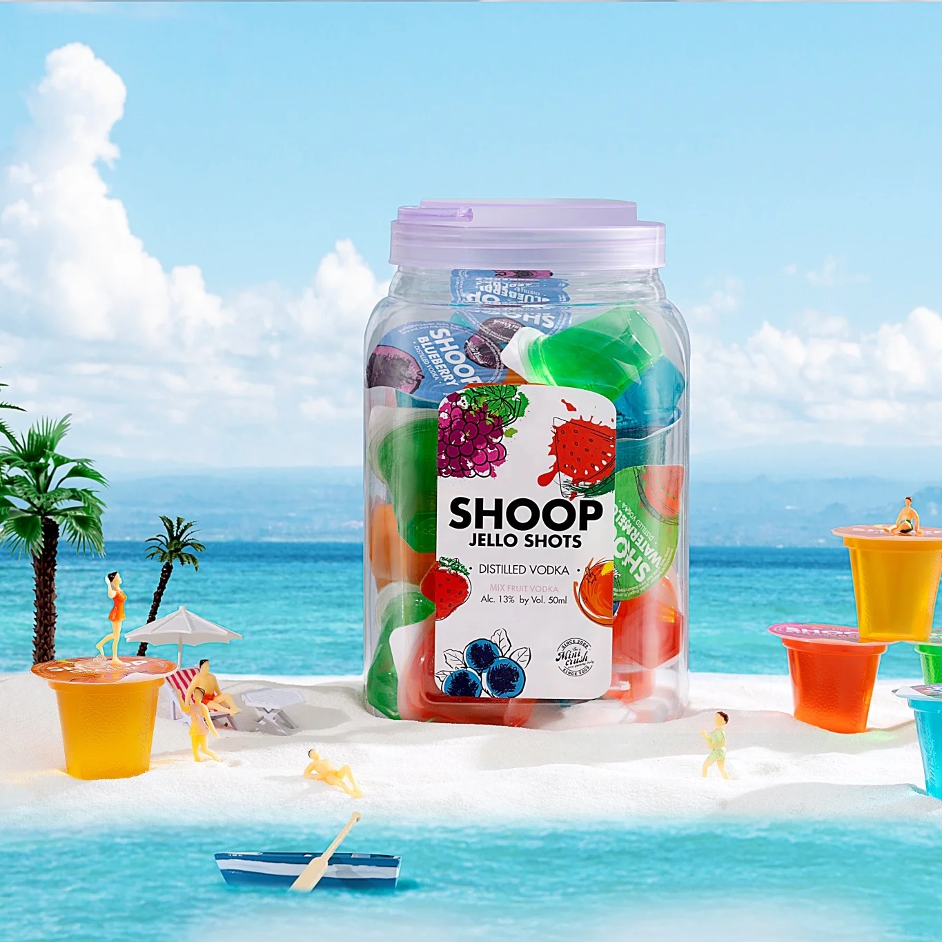 Minicrush Jello Shots - 50ML Cup Vodka with Fruity Flavor
