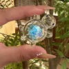 4.5cm sequined turtle - blue