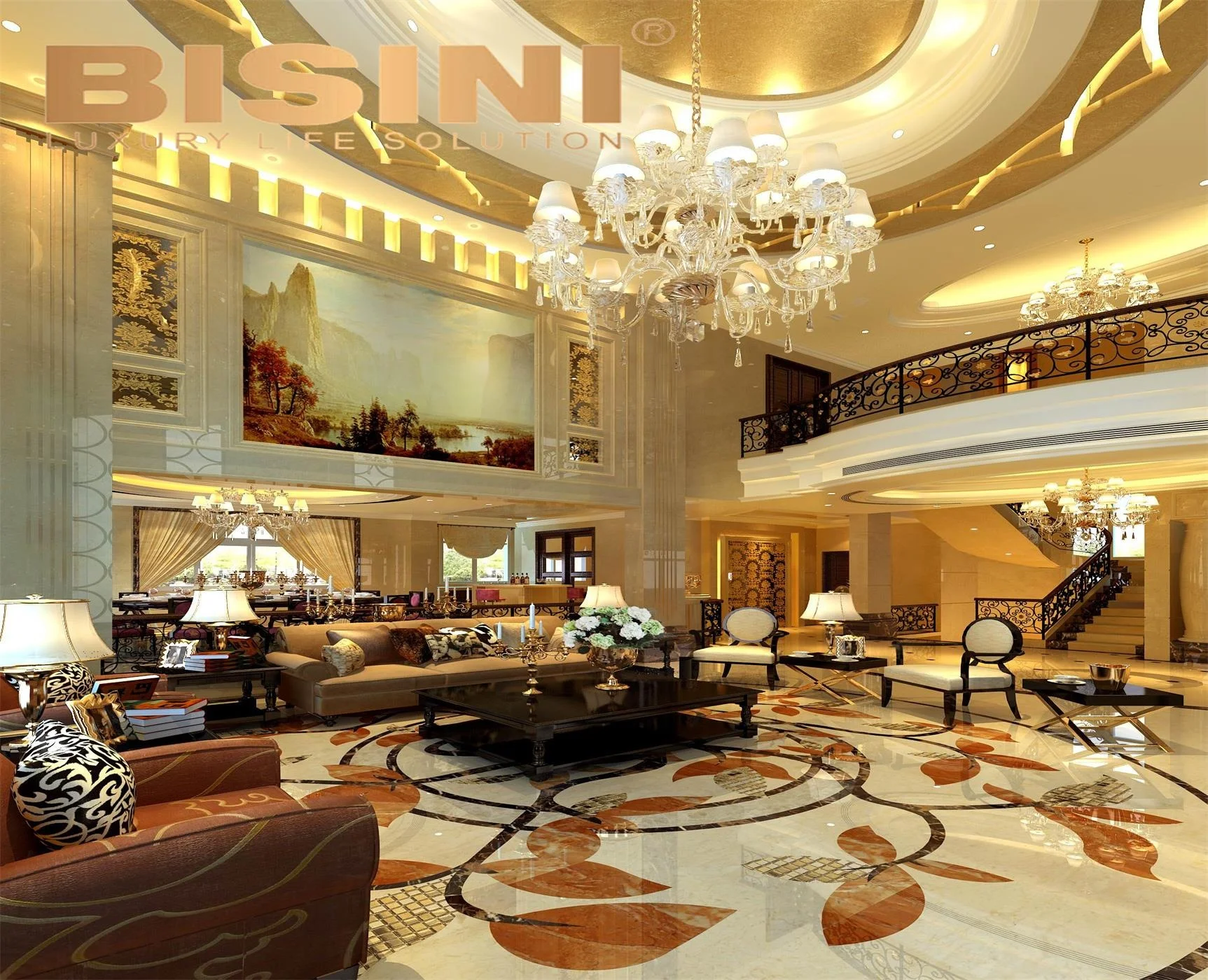 Виртуальная архитектурная Роскошная Европейская Жилая вилла 3D интерьерный дизайн