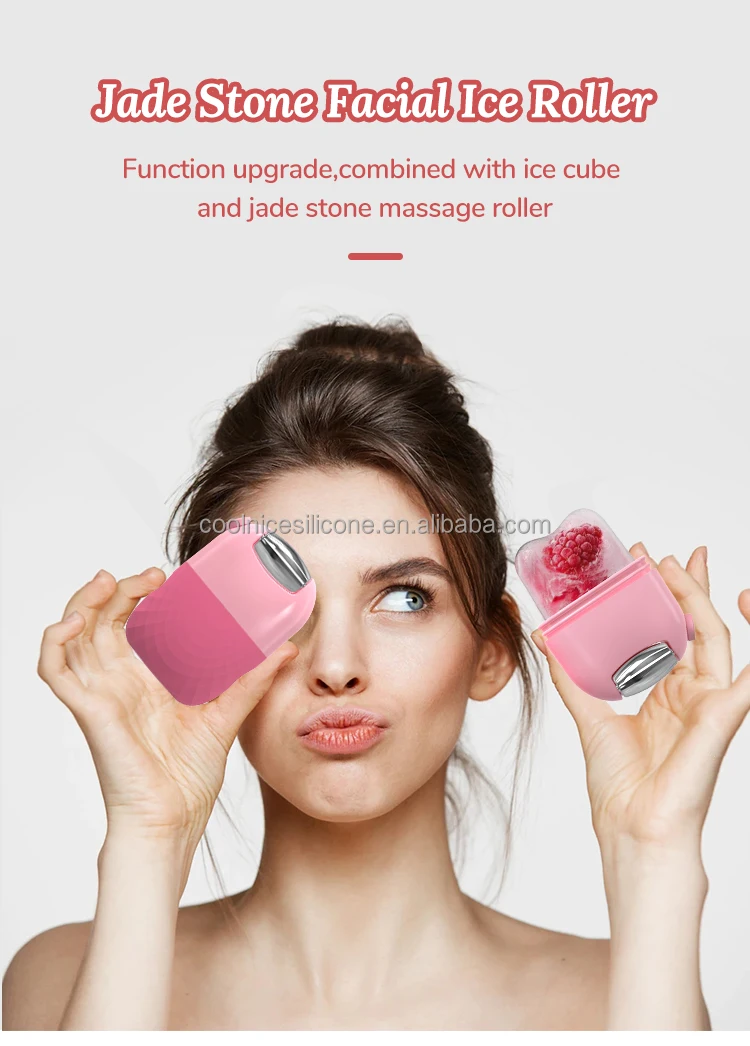 2022 New Cooling New Product Silicon 2 In 1 Ice Roller Mold For Face