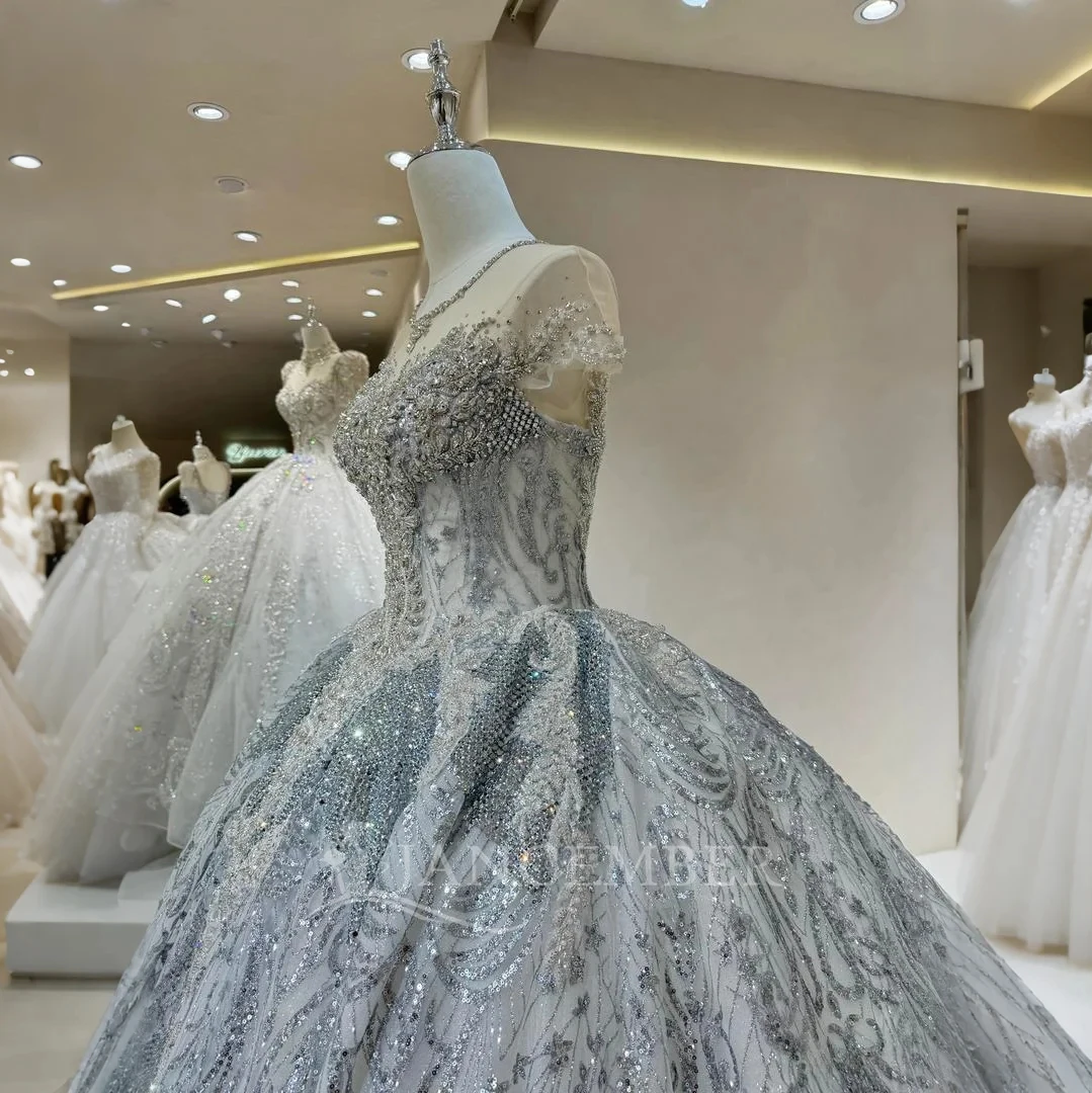 crystal blue wedding dresses 20 Dreamy Blue Wedding Gowns to Check Out