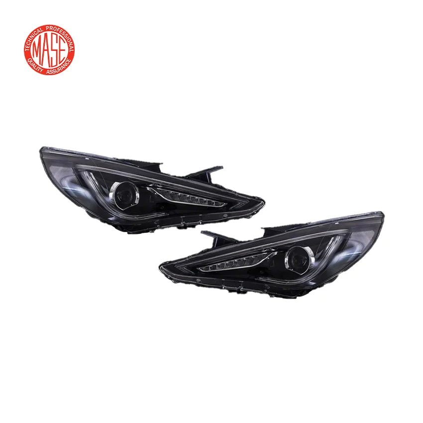 CZJF Plug and Play Q5 Hella 5 Lens Wiping Turn Indicator DRL ACC Module LED Headlamp for Hyundai Sonata 2011 2012 2013 2014 2015