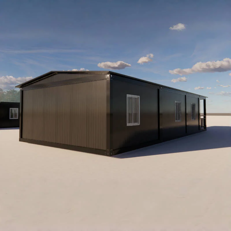 Akciós áron 20 láb, 40 láb horganyzott acél moduláris előregyártott konténerház, hordozható acélszerkezet szállodák, családi otthonok részére