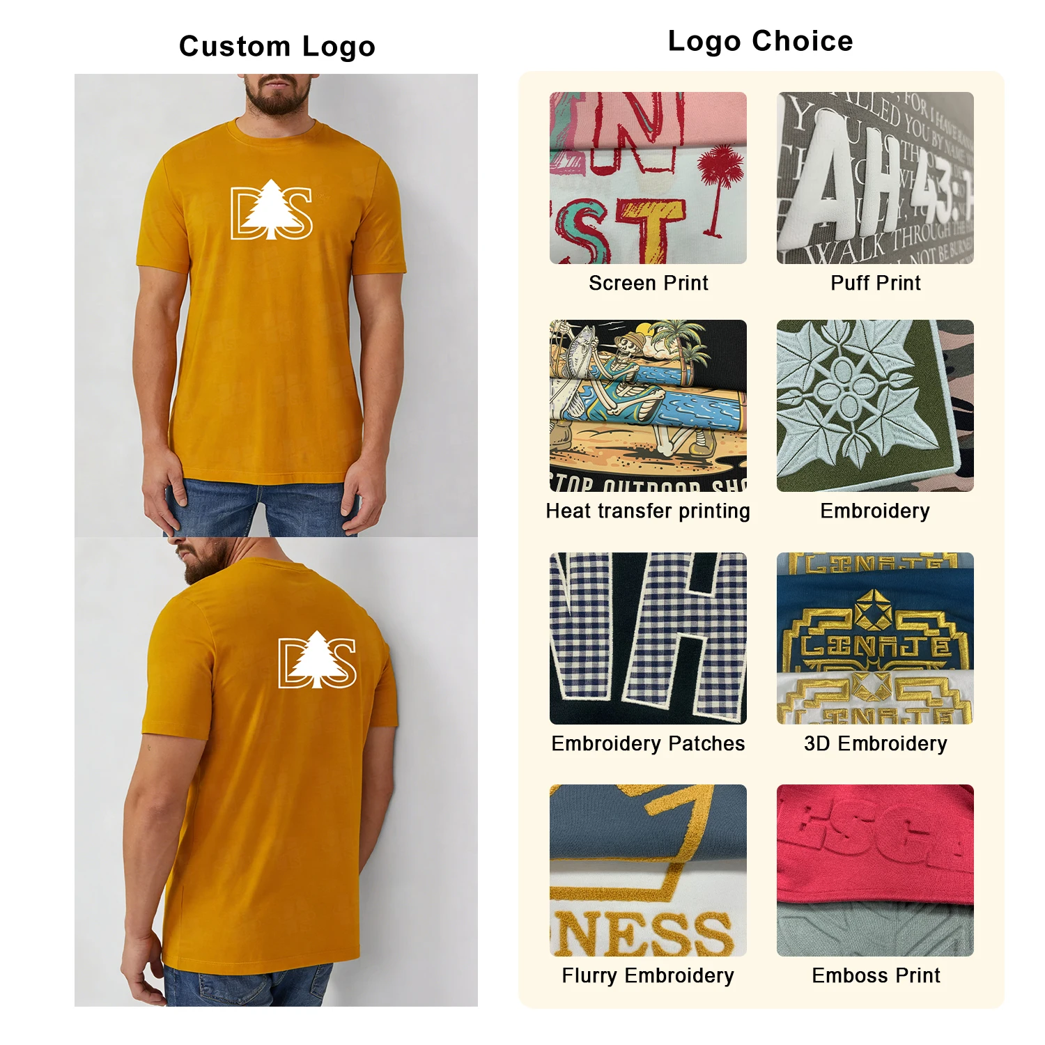 Wholesale Mens Caramel Color Heavyweight Cotton T Shirt Oversized Drop Shoulder Blank Oversized t Shirt