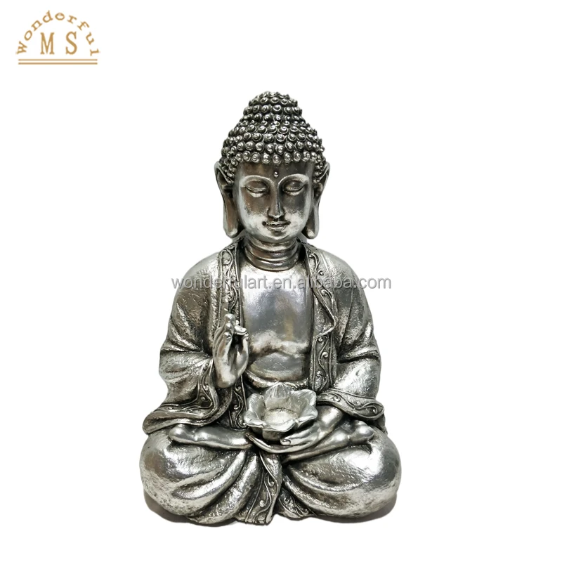Polystone Sitting Buddha figurines Large and Middle size for Garden Outdoor Decoration