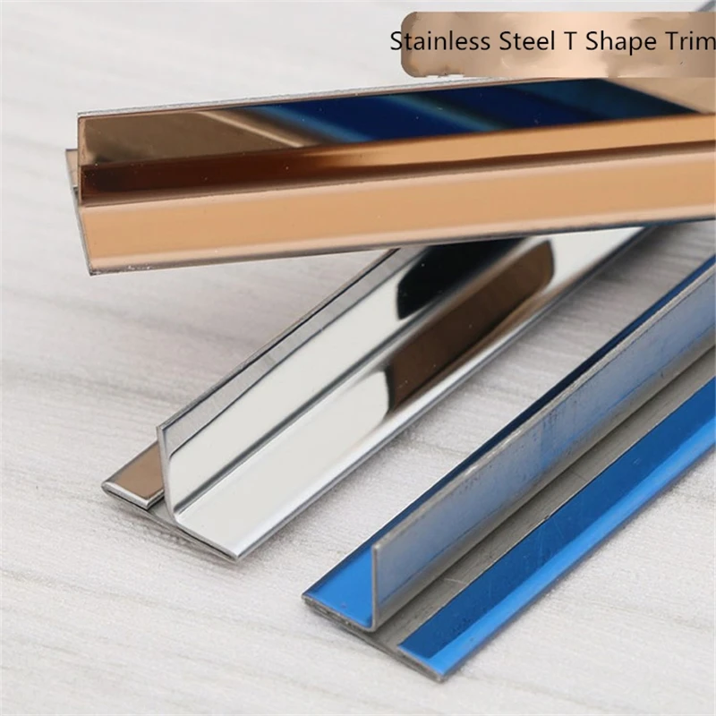 304 tile strip T6 T8 T10 T15 T20 T25 width color stainless steel t channel  transition metal tile trim - Buy stainless steel trim, stainless steel tile  trim, stainless steel t shape