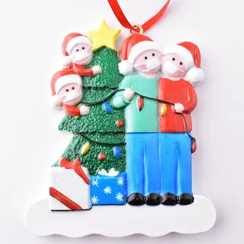 2021 Christmas Tree Decoration Gift Resin Ornament Family Hanging Pendant Christmas Tree Hanging Decoration