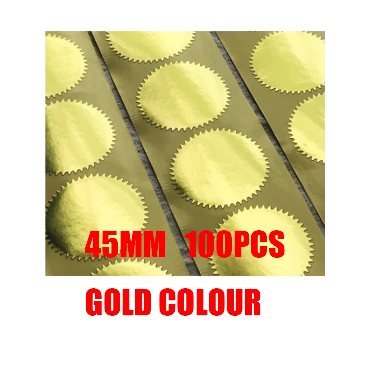 DWDP 100pcs Emboss Sticker Custom Printed Metallic Foil Embossed Stickers