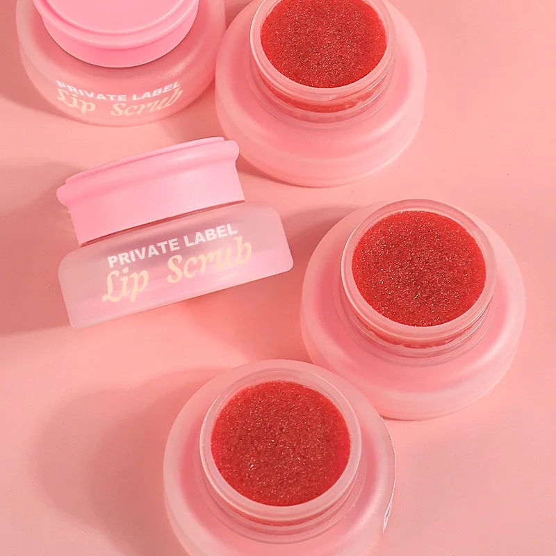 Free Sample Pink Sugar Scrub Lip Care Cosmetics Containers 20g Private