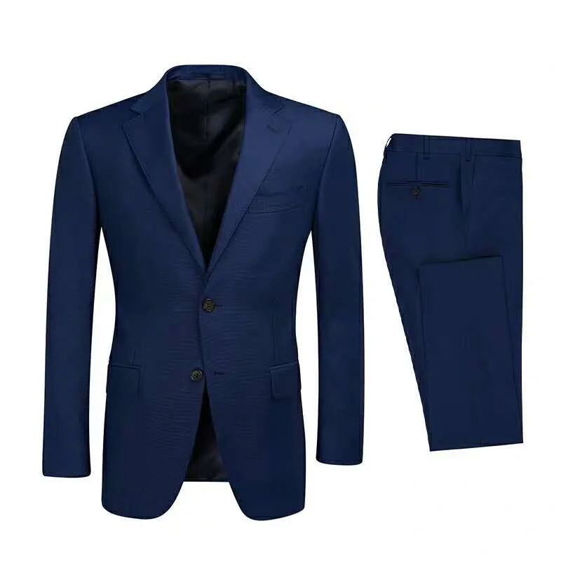 MTM Made to Measure Custom Handmade Man Suits Light Wool Blue Coat Pant Men Suit Bespoke Mens Suits