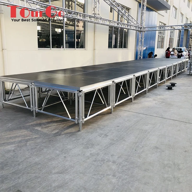 轻松组装4ft * 4ft铝制脚手架舞台,用于音乐会活动 - buy aluminium