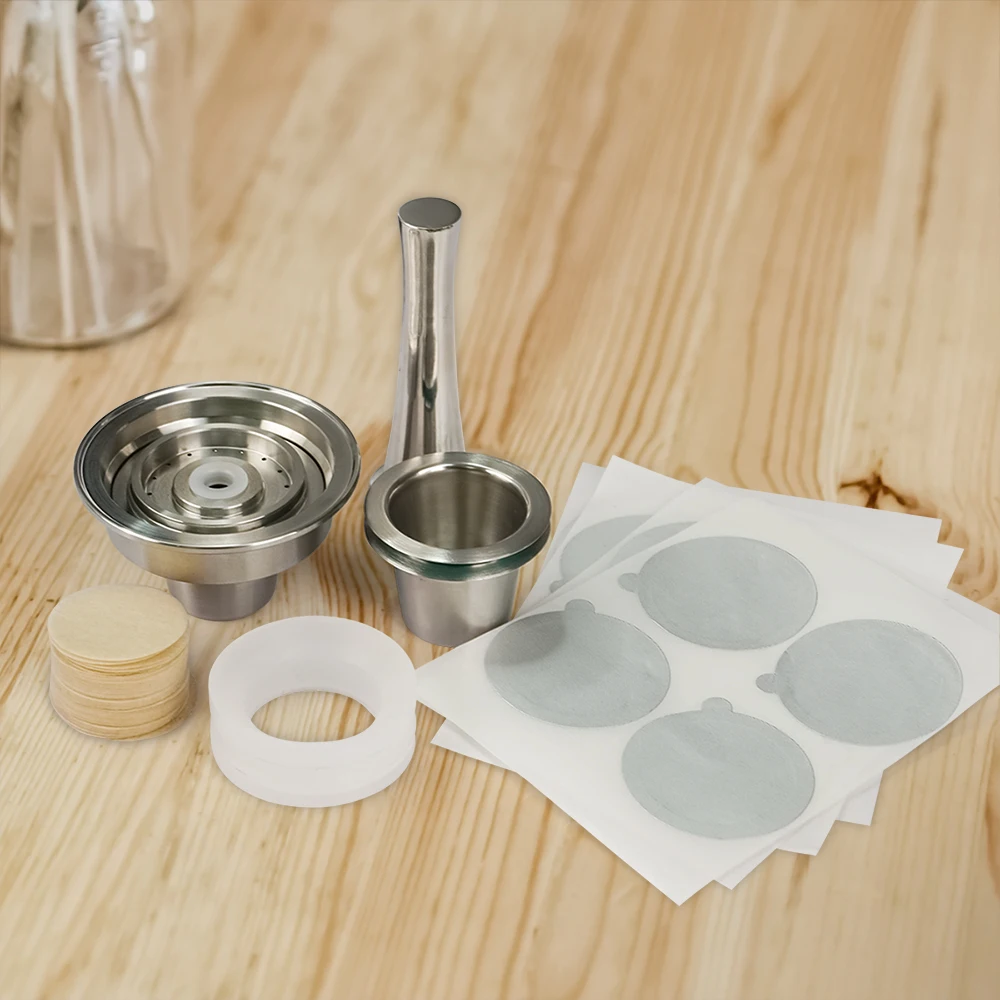 Customized 1SET Eco-Friendly Reusable Stainless Steel Coffee