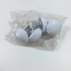 Paquete de 4 unidades blancas con revestimiento de tela.