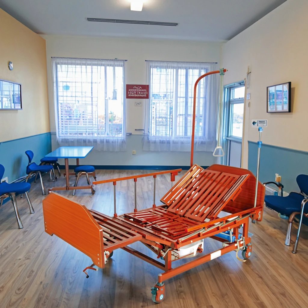 Motorized Rotation Hospital Bed-Five-Function Therapeutic Equipment Mattress Stainless Steel Foldable Portable 3-Year Warranty 2