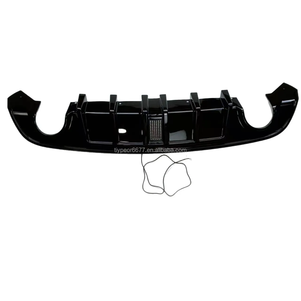 product tiypeor rear bumper diffuser with led light  for dodge charger 2015  2023 rt auto bumper diffuser abs plastic-7
